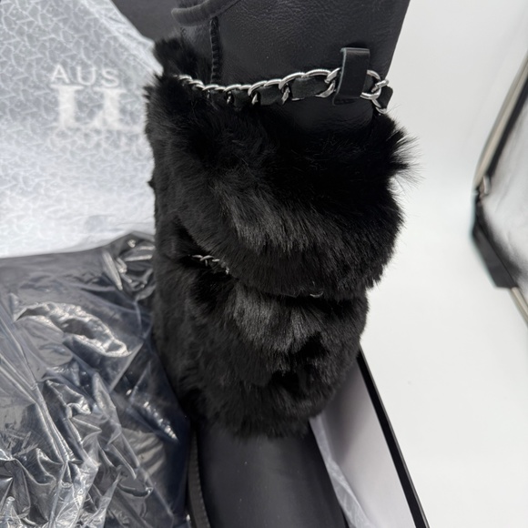 Australia Luxe Co. Atilla Satin Black Luxe Faux fur. Sold Out everywhere. New! - Picture 4 of 7